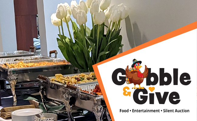 Gobble and Give with photo of buffet